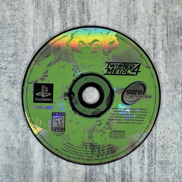 Twisted Metal 4 - Sony PlayStation 1 PS1 Disc Only - Picture 1 of 3